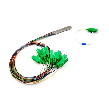 

10PCS Single Mode Fiber Optical G657A1 PVC 1.5m FTTH 0.9mm Mini PLC Splitter 1x16 SC APC Fiber Optical PLC Splitter