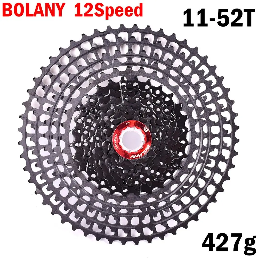 BOLANY MTB 12 Speed 11-52t Cassette 365g Ultralight Bicycle Freewheel 12t Parts Mountain Fur M9000 M8000 SUNSHINE | Спорт и
