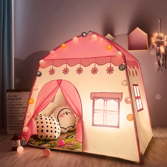 Children's Tent Play House Princess Castle Tent Children Game House Ocean Ball Pool Kids Photography Props Girl Room Decoration 2