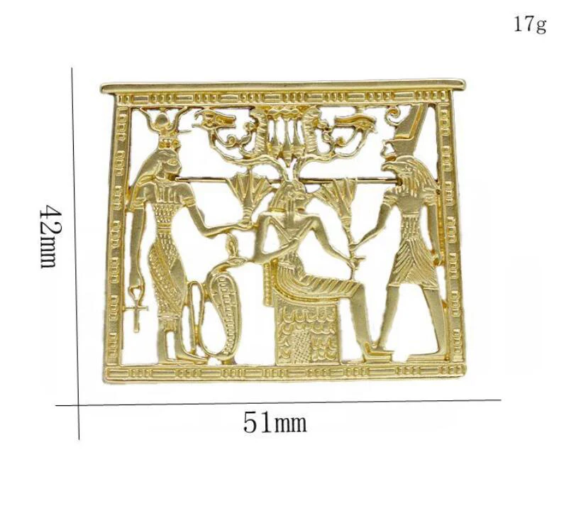 CSxjd Новинка египетский фараон брошь матовый золотой цвет аксессуары для корсажа ретро женские модели булавки