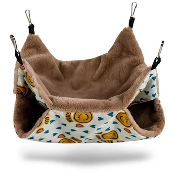 

Small Animals Chinchilla Hanging Nest Rabbit Hamster Squirrel Double Layer Soft Cage Pet Hammock Warm Sleeping Bed House Winter