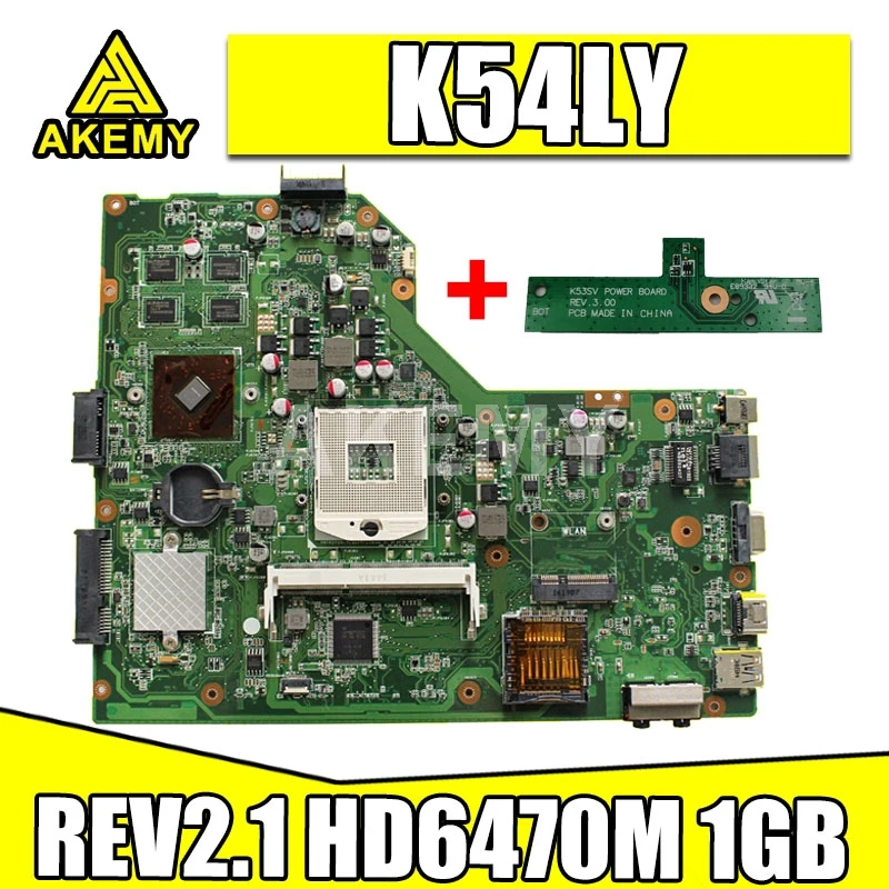 K54LY материнская плата REV2.1 HD6470M 1 ГБ для For Asus X54H K54HR ноутбука Материнская Тест | Отзывы и видеообзор