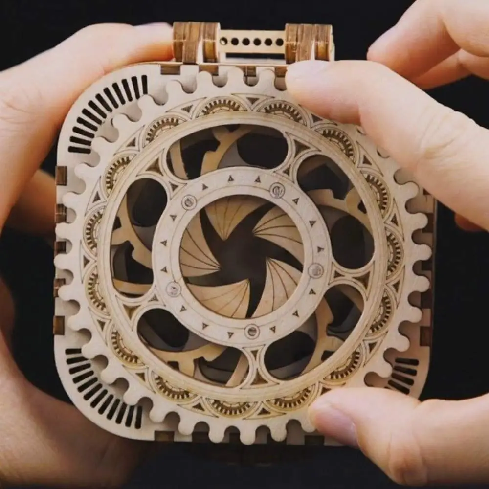 ROKR 3D Сборка деревянная головоломка забавная креативная игрушка DIY шкатулка для драгоценностей мозговой тизер Механическая Инженерная модель строительные наборы