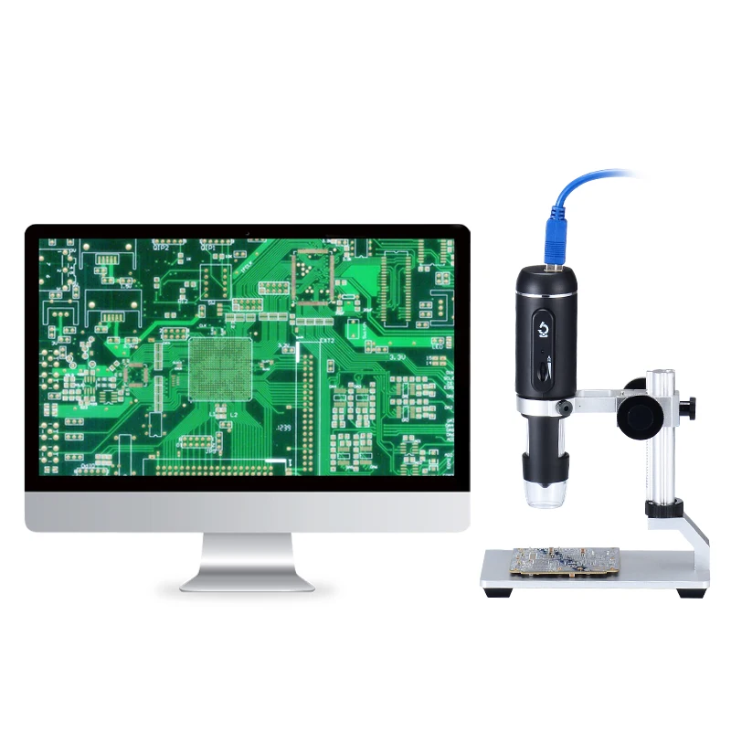 H3 1000X5 мегапиксельная HD камера видеонаблюдения USB3.0 Цифровые микроскопы с 8 СВЕТОДИОДНЫЙ огни регулируемая Яркость