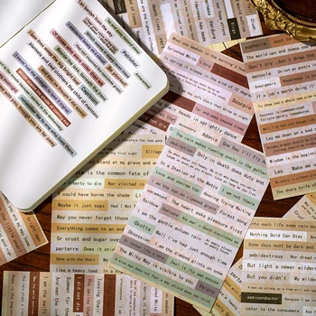 

10 Sheets Retro Creative English Collage Sticker Journal Scrapbook DIY Decoration Stickers Stationery School Supplies