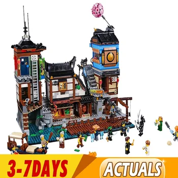 

DHL IN Stock Ninja City Building The City Docks Building Model Modular Compatible 70657 06083 Toys for Children Birthday Gifts