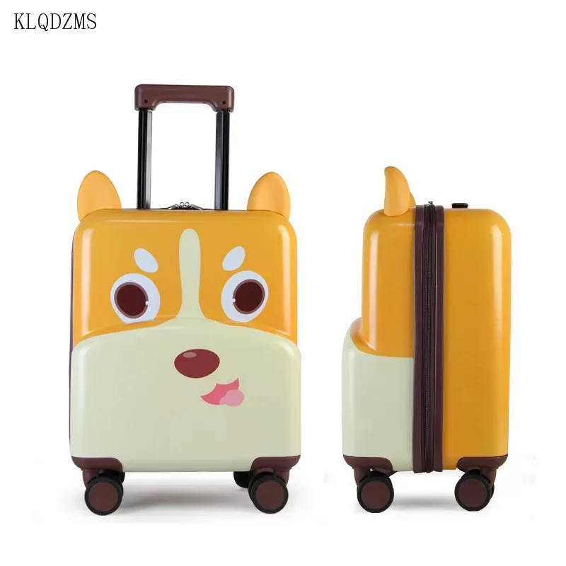 KLQDZMS 18 дюймов дети мультфильм для багажа компьютера тележка чемодан детская дорожная сумка багаж с Спиннер