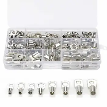 

100pcs 5/16" 3/8" Electrical Supplies Bolt Hole Tinned Plated Copper Ring Battery Crimp Terminals Connector Cable Lugs Eyelet