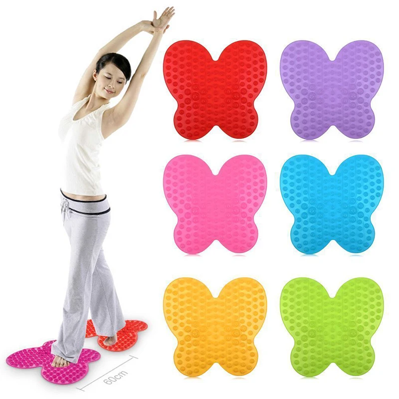 

Cute Butterfly Reflex Massage Mat Foot 2017 Massager Plastic Pebble Toe Pressure Plate Massage Pad Cover For Bath Massaging Foot