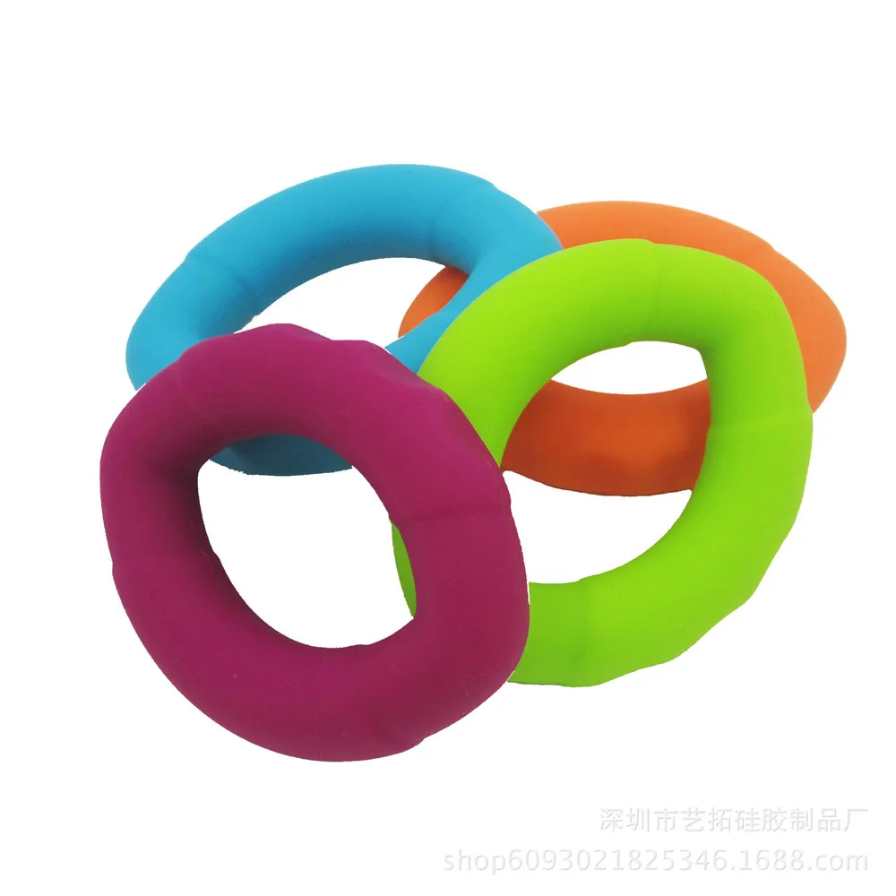 

Adult children toy decompression ring Olive Shape Finger Hand Grip Muscle Power Training Rubber Ring Exerciser Toy L0228