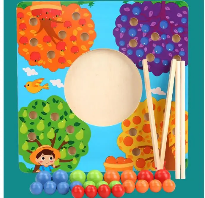 Новые деревянные игрушки montessori палочки дозирующая детская ложка для бисера деревянные родитель-ребенок настольная игра