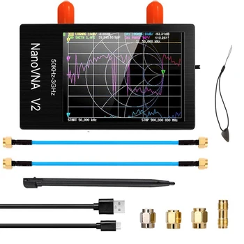 

NanoVNA V2 Vector Network Analyzer 3G,50KHz-3GHz Metal Shell Press Sn 2.8Inch Antenna Analyzer S-A-A-2 Shortwave