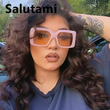 

2020 New Fashion Vintage Square Pink Sunglasses For Women Elegant Gradient Uv400 Sun Glasses Men Black Print Eyewear Blue Green