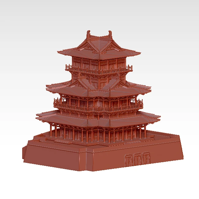 2pcs 3D model for cnc or 3D printers in STL file format for CNC laser  cutting Famous buildings Sutra Pavilion|Wood Routers| - AliExpress