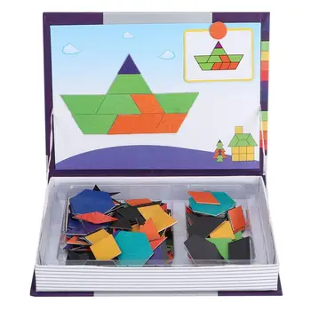 

Magnetic Tangram Jigsaw Puzzle Toys Interactive Brain Development Challenge Your IQ Magic Box Set Children Kids Education Toy