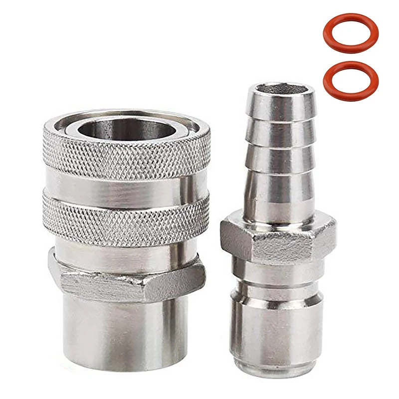 1/" BSP пиво, быстрое отсоединение набор, 1/2" Barb 304 Нержавеющая сталь быстрый разъём комплект Самогонный фитинг соединители HomeBrewing - Цвет: type 3