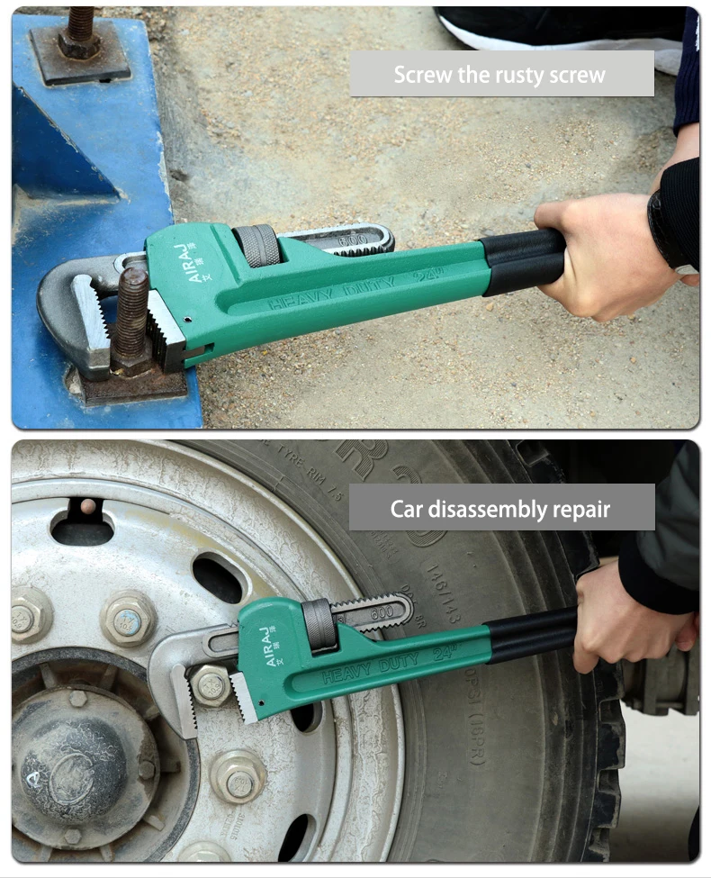 AIRAJ 8/10/12 Inch Pipe Wrench Industrial Heavy Duty Pipe Pliers Adjustable Anti-Corrosion Rust and Plumbing Wrench Repair Tools AIRAJ 8/10/12 Inch Pipe Wrench Industrial Heavy Duty Pipe Pliers Adjustable Anti-Corrosion Rust and Plumbing Wrench Repair Tools