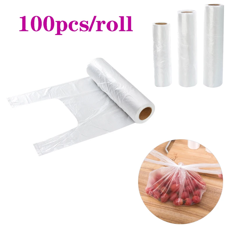 Vegetable Food Plastic Freezer Bag Roll Heavy Duty Disposable Food