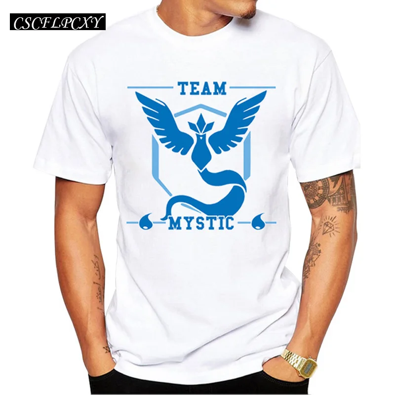 

Go Men T-shirt Go Team Harmony/ Mystic/ Instinct/ Valor Printed Tops Team Harmony t shirts Cool tee