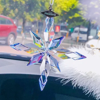

Upscale Snow Crystal Car Pendant Creative Car Accessories Car Interior Supplies Car Rearview Mirror Pendant Ornaments Beautiful
