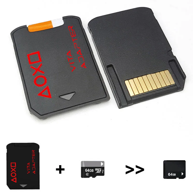 Маленькая Карманная игровая карта памяти TF/Micro SD кардридер держатель адаптер конвертер для psv ita psv 1000 2000 SD2Vita Plus Версия 3,0