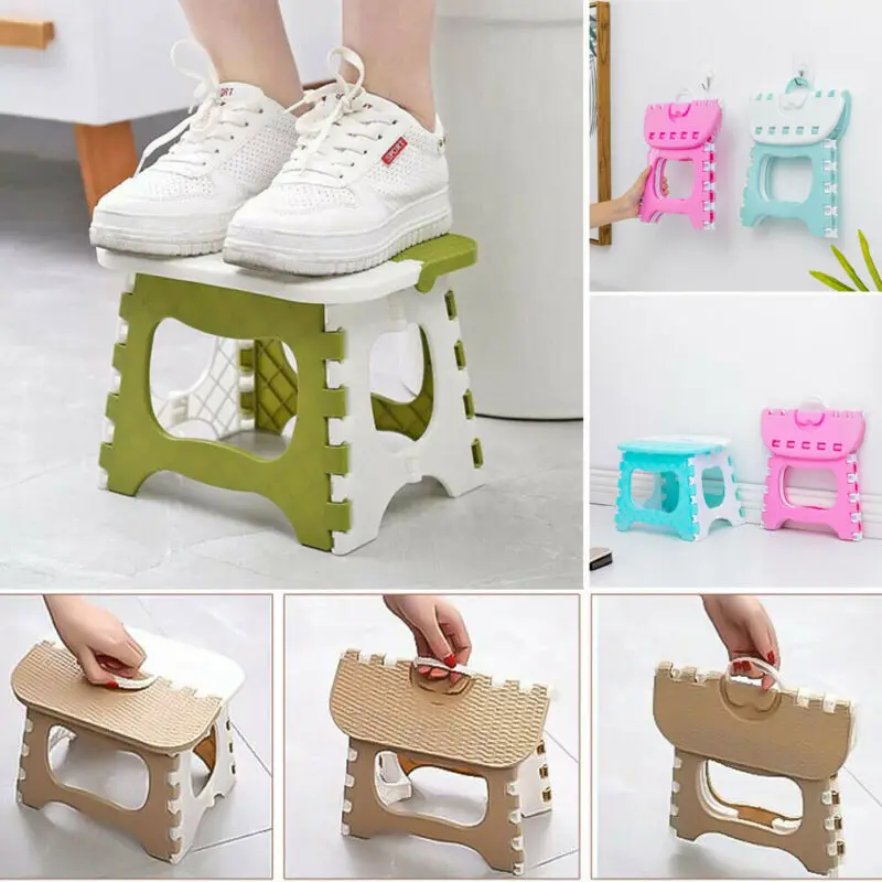 Folding Stool Camping Chair Seat for Fishing Plastic Portable Step Stool Home Train Outdoor Indoor Camping Foldable Kids Chair folding stool