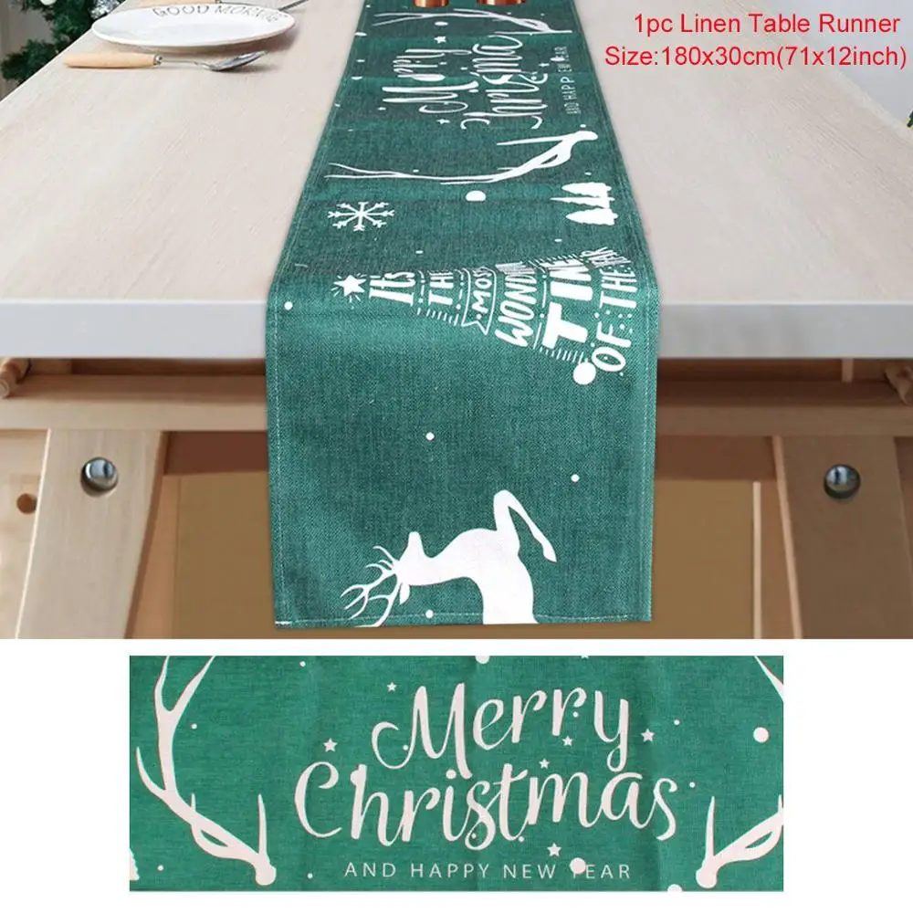 Table runner 03 Рождественская настольная дорожка, столовые приборы, рождественские украшения для дома, настольные украшения, Рождество, счастливый год,, Декор, Navidad - Цвет: Table runner 03