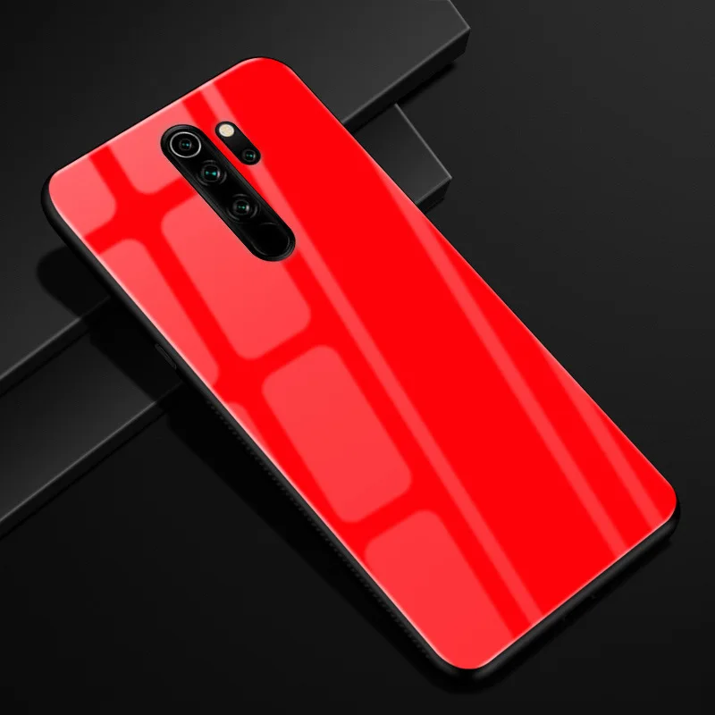Для Xiaomi Redmi Note 8 Pro Чехол PC Пластиковый стеклянный чехол для телефона черный ТПУ бампер чехол для Xiaomi Redmi Note8 Note 8 Pro 8Pro чехол - Цвет: 12