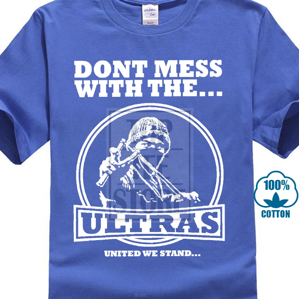 Фирменная Новинка Мужская одежда хип хоп Уличная футболка Ultras Hooligans 3 Halbzeit сторонники Hools вентиляторы Повседневная 024069 - Color: Blue