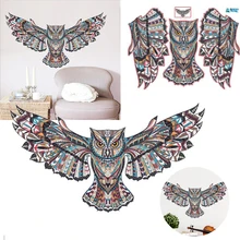 Съемная Наклейка на стену с изображением животных, совы, крыльев, птицы, Виниловая наклейка, Декор для дома, комнаты