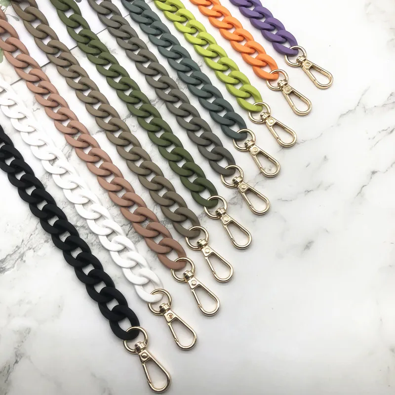

Dull Polish Rubber Acrylic Chain Trim Package Bag Pendant Strap Phants Zipper