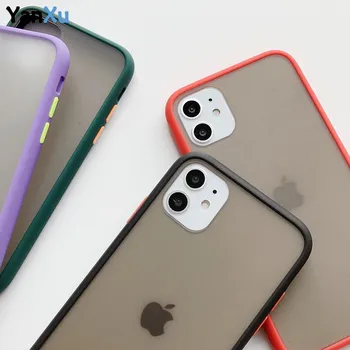 

10Pcs Hybrid Simple TPU+PC Phone Case For iPhone 11 Pro Max XR XS Max 6S 8 7 6 Plus Shockproof Soft Silicone Clear Armor Cover