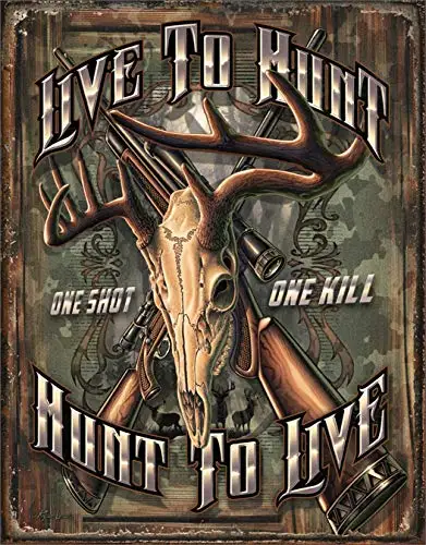 Я не хочу стать самородком жестяной знак, 1" W x 12,5" H - Цвет: Hunt To Live