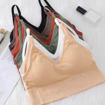 

Women Female Sexy Crop Tops Tube Top Streetwear Sleeveless Camis Backless Sports Lingerie Tee Bra Crop Top Bandeau Top Tankk