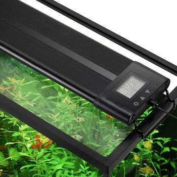 

18-24 Inch Auto On Off Aquarium LED Lighting Full Spectrum Dimmable Lamp for Plant Growth Sunrise Sunset Fish Tank RGB Light 24W