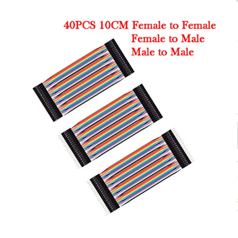 40 шт. 10 см Dupont линия мужчин/женщин и мужчин или женщин и женщин Перемычка провода разъем Dupont кабель для arduino - Цвет: 3 kinds of each one