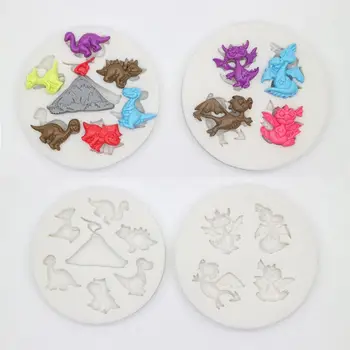

2Pcs Dinosaur Pendant Collection Resin Silicone Molds Kit Jewelry Making Tools