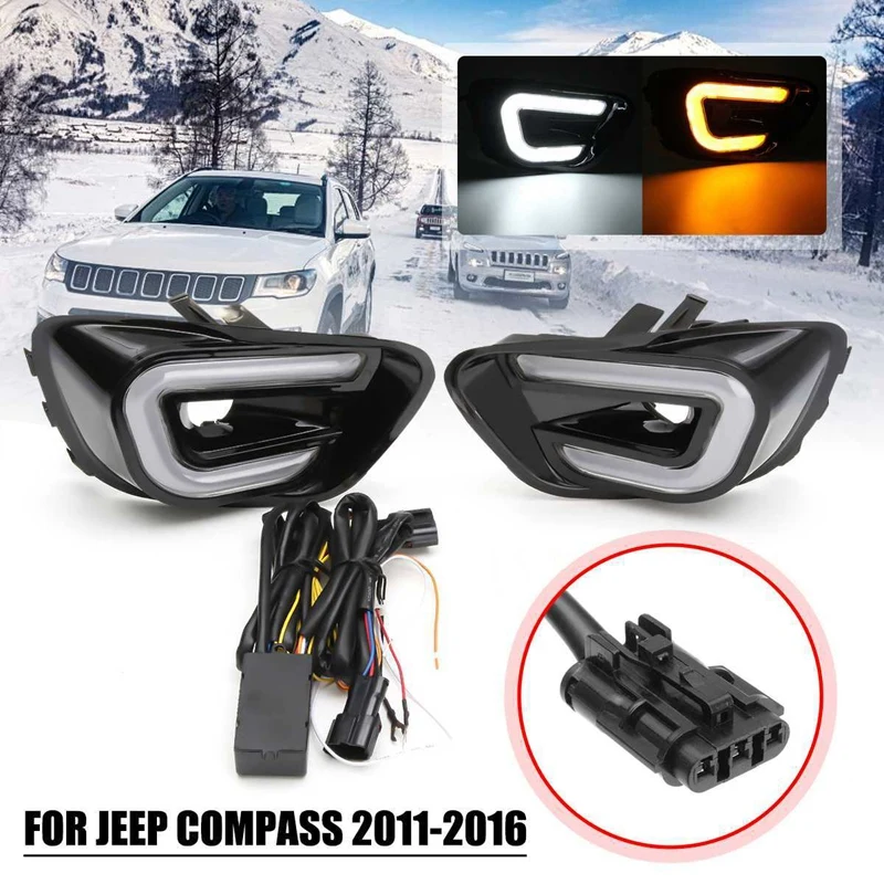 NEW LED Daytime Running Light, Car Fog Light Waterproof Turn Signal
