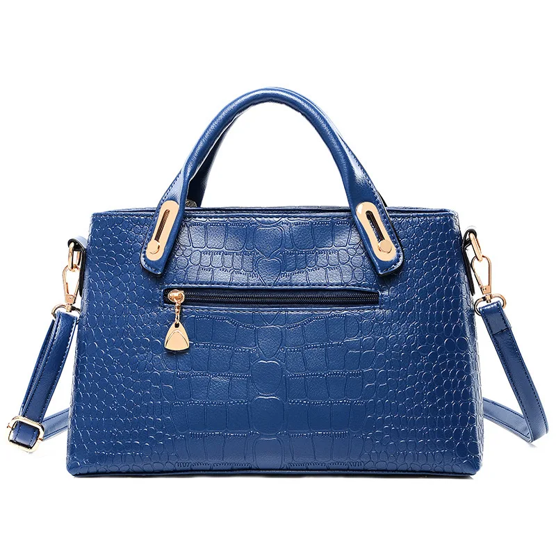 

2018 New Style Trend WOMEN'S Bag Crocodile Pattern Bag Three-piece Set Picture Handbag Cabinet Crossbody/shoulder Bag Fashion WO
