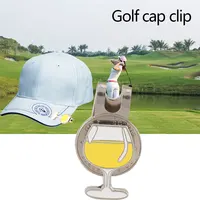 Golf Hat Clip Wine Glass Club Sign Gift Alloy Storage Golf Ball Marker Golf Cap Clip Magnetic Decoration Durable Protect