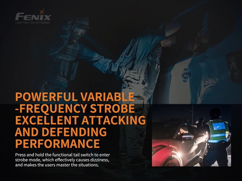 Трехцветный светильник Fenix TK26R 1500 люменов, тактический силовой светильник-вспышка с литий-ионным аккумулятором 3500 мАч