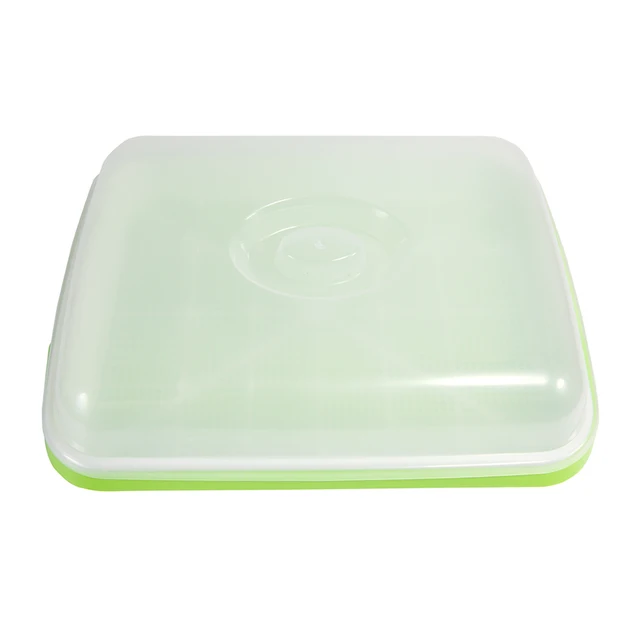 Vetőmag Sprouter Tálca Bpa-Mentes Pp Talajmentes Nagy Kapacitás Egészséges, Fedő Palántával Hajtott Lemez Hidroponikus Növényi Edényekkel - Image 2