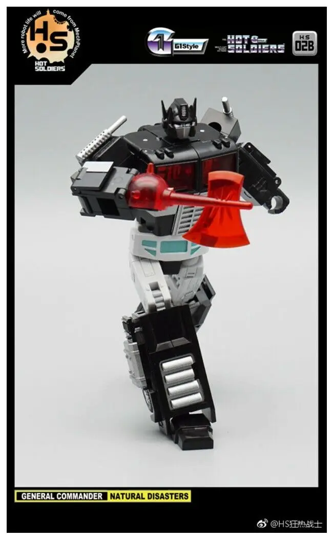 

New Transformaton Toy Hot Soldiers HS-02B Black Optimus Prime mini Action figure