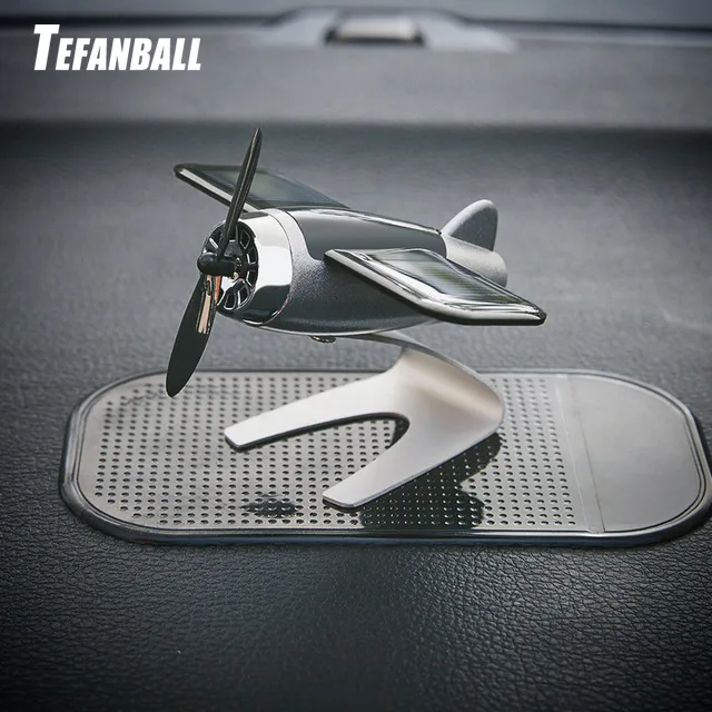 Car Decoration Aromatherapy airplane decoration Non-slip mat alloy Solar energy Rotate aircraft dashboard solid styling | Автомобили и