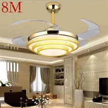 

8M New Ceiling Fan Light Lamp Without Blade Remote Control Modern Luxury LED For Home Living Room