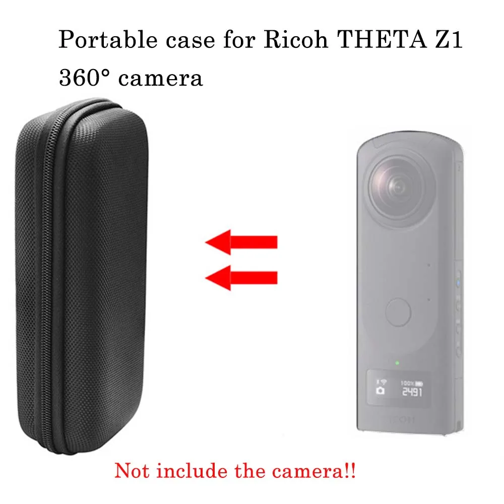 JINSERTA портативный ударопрочный чехол для камеры RICOH THETA Z1 360 ° нейлоновая сумка с карабином для камеры THETA Z1 360 °