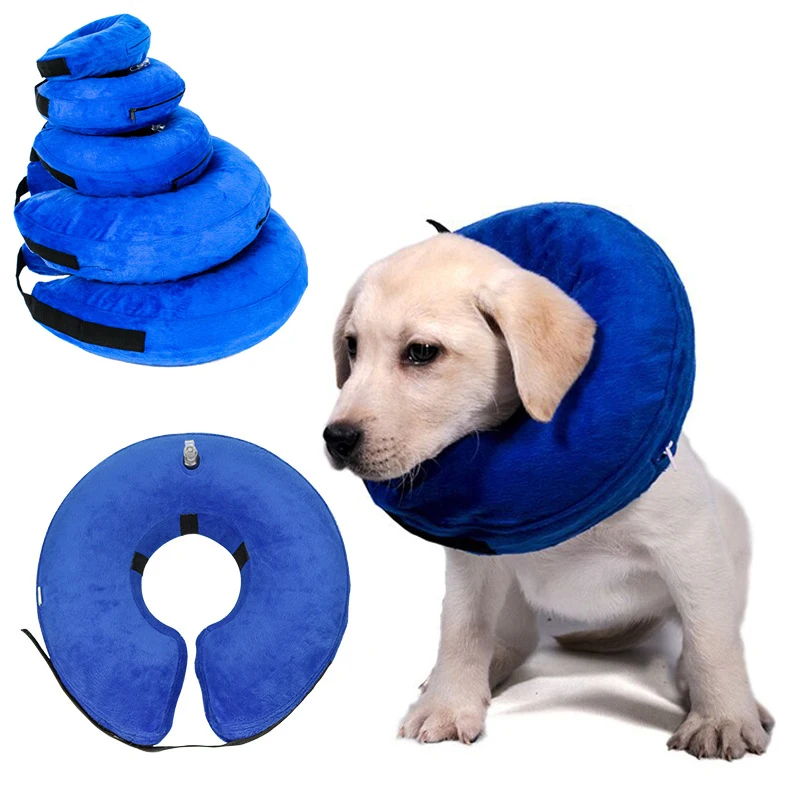 

Inflatable Pet Collar Anti-bite Neck Elizabethan Collar Cute Cat Dog Puppy Neck Protective Circle Collar For Small Large Dogs