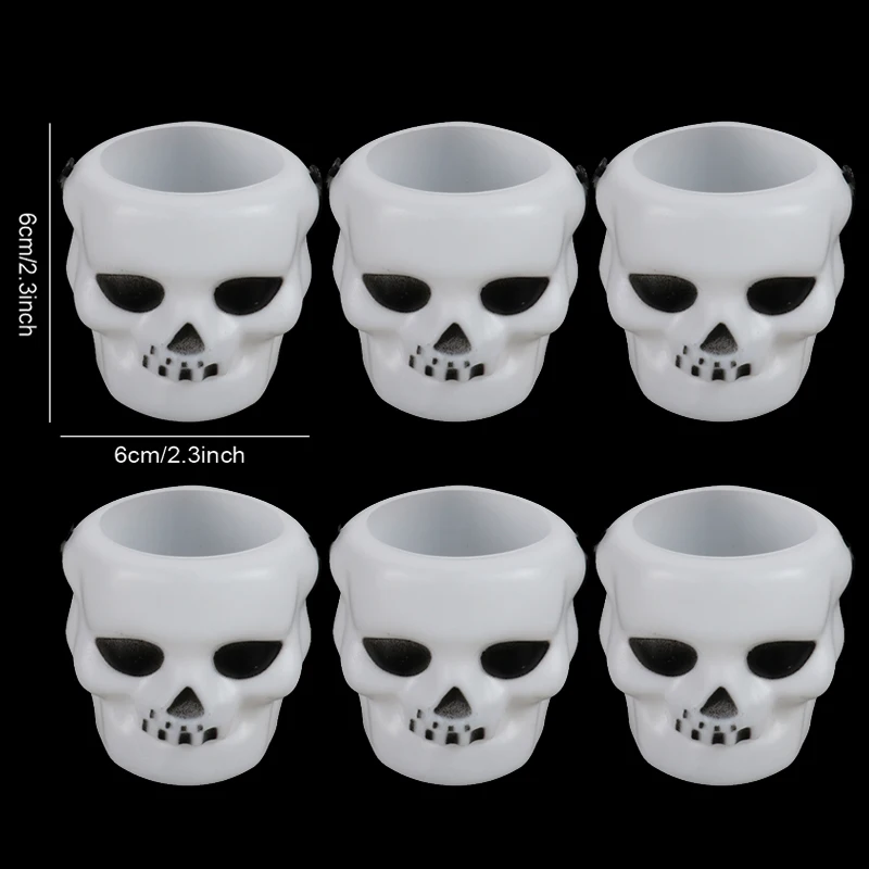 24x Mini Halloween Süßigkeiten-Eimer – Mit Griff, Als Hexenkessel, Kürbis & Geist