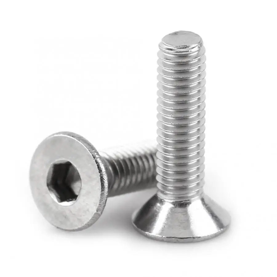 Tornillos Para Madera 300 шт. 304 Нержавеющая сталь Шестигранная плоский винт набор болтов с коробкой, M3 x 4/6/8/10/12/16 мм