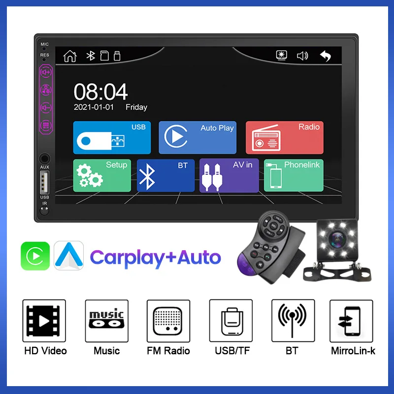 NEW! 7inch Capacitive screen MP5 Player For Car Multimedia player Radio With Carplay Android Auto Mirror Link BT GPS FM L1 | Автомобили и